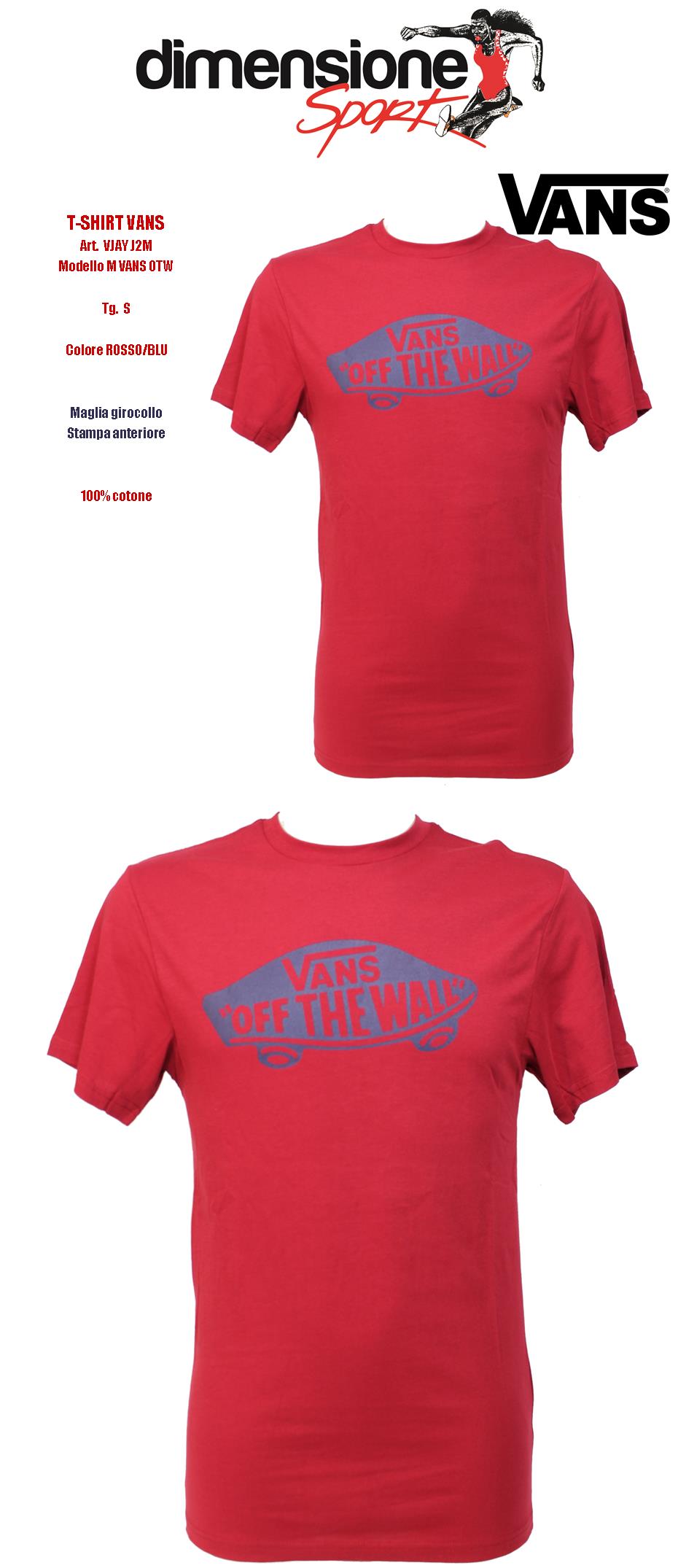 t shirt vans uomo rosso